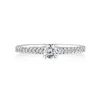 Bague de fiançailles en or blanc 14 K avec diamants totalisant 0,50 ct