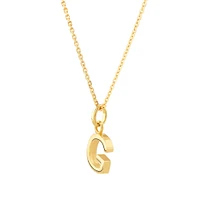 O Initial Pendant in 10kt Yellow Gold