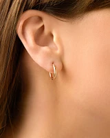 10mm Hoop Earrings in 10kt White Gold