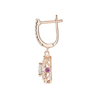 Sir Michael Hill Designer Drop Earrings with Morganite & 0.38 Carat TW of Diamonds in 10kt Rose Gold