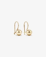 7mm Euroball Earrings in 10kt Yellow Gold