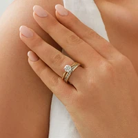 Evermore Certified Solitaire Engagement Ring with 1 Carat TW Diamond in 14kt Yellow/White Gold