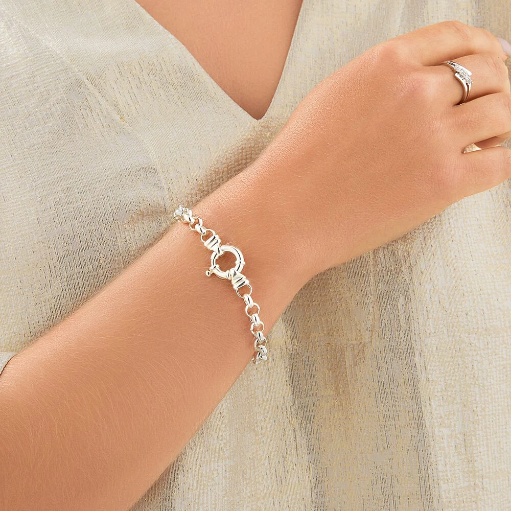 19cm (7.5") Belcher Bracelet in Sterling Silver