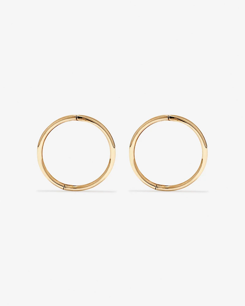 14mm Sleeper Earrings in 10kt Yellow Gold