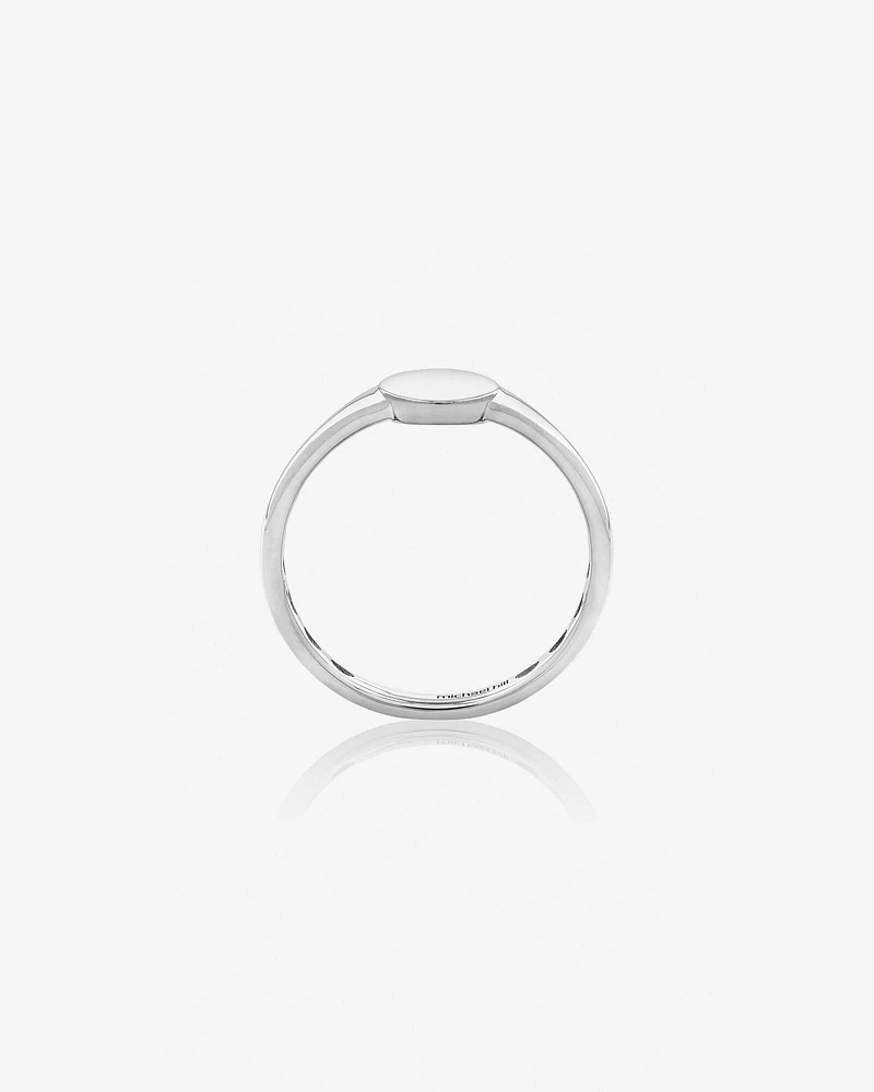 Round Signet Ring in Sterling Silver