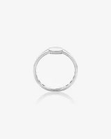 Round Signet Ring in Sterling Silver