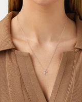 A' Initial necklace with 0.10 Carat TW of Diamonds in 10kt White Gold
