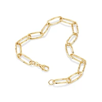 Diamond Cut Oval Twist Link Bracelet in 10kt Yellow Gold