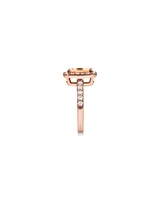 Ring with Morganite & 0.75 Carat TW of Diamonds in 14kt Rose Gold