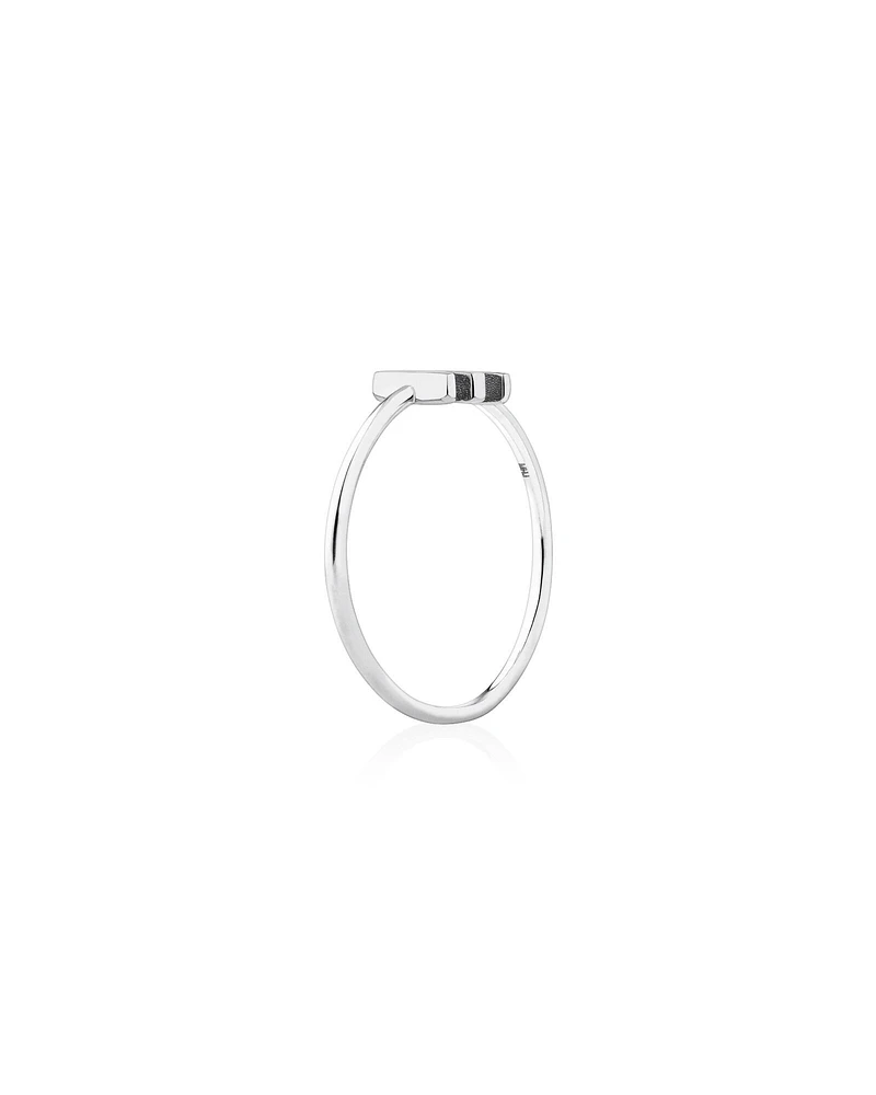 C Initial Ring in Sterling Silver