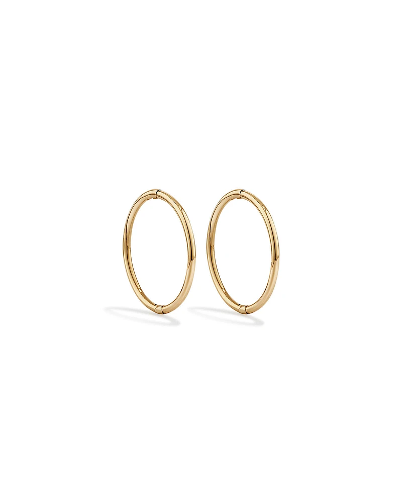 14mm Sleeper Earrings in 10kt Rose Gold