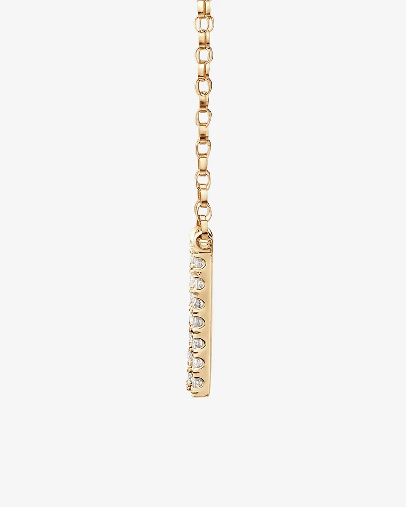 "K" Initial Necklace with 0.10 Carat TW of Diamonds in 10kt Yellow Gold