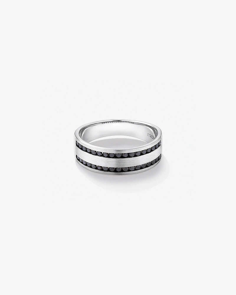 Men's 0.50 TW Enhanced Black Diamond Ring in Platinum