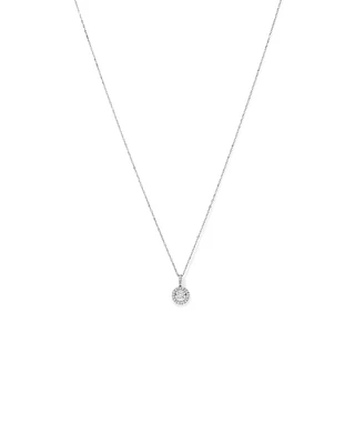 0.33 Carat TW Diamond Halo Everlight Pendant in 10kt White Gold