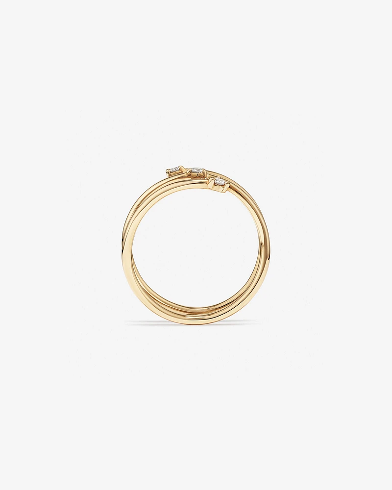 Diamond Accent Wrap Around Ring in 10kt Yellow Gold