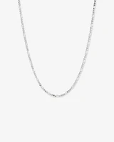 55cm (22") 3.75mm Width Figaro Chain Necklace in Sterling Silver