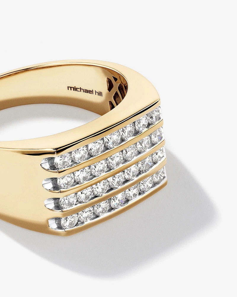 Men's Ring with 1 Carat TW of Diamonds in 10kt Yellow Gold