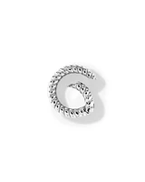 Twisted Circle Pendant Connector in Sterling Silver