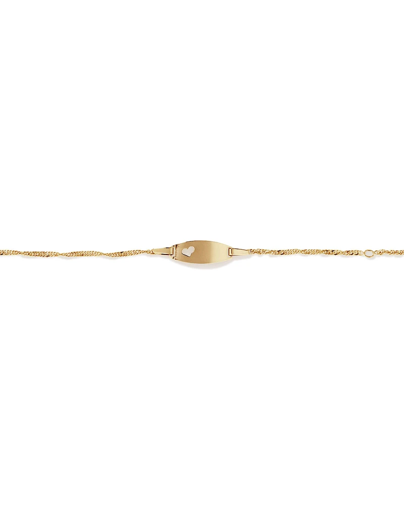 14cm (5.5") Baby Identity Bracelet in 10kt Yellow Gold