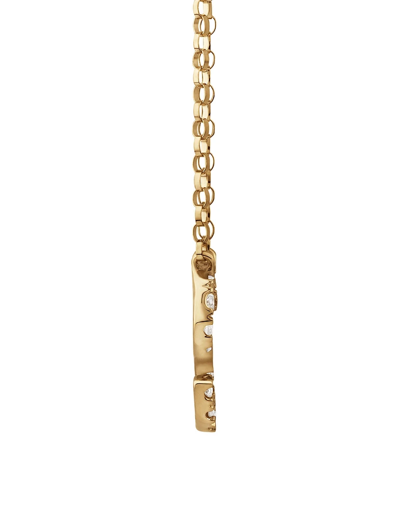 "K" Initial Necklace with 0.10 Carat TW of Diamonds in 10kt Yellow Gold