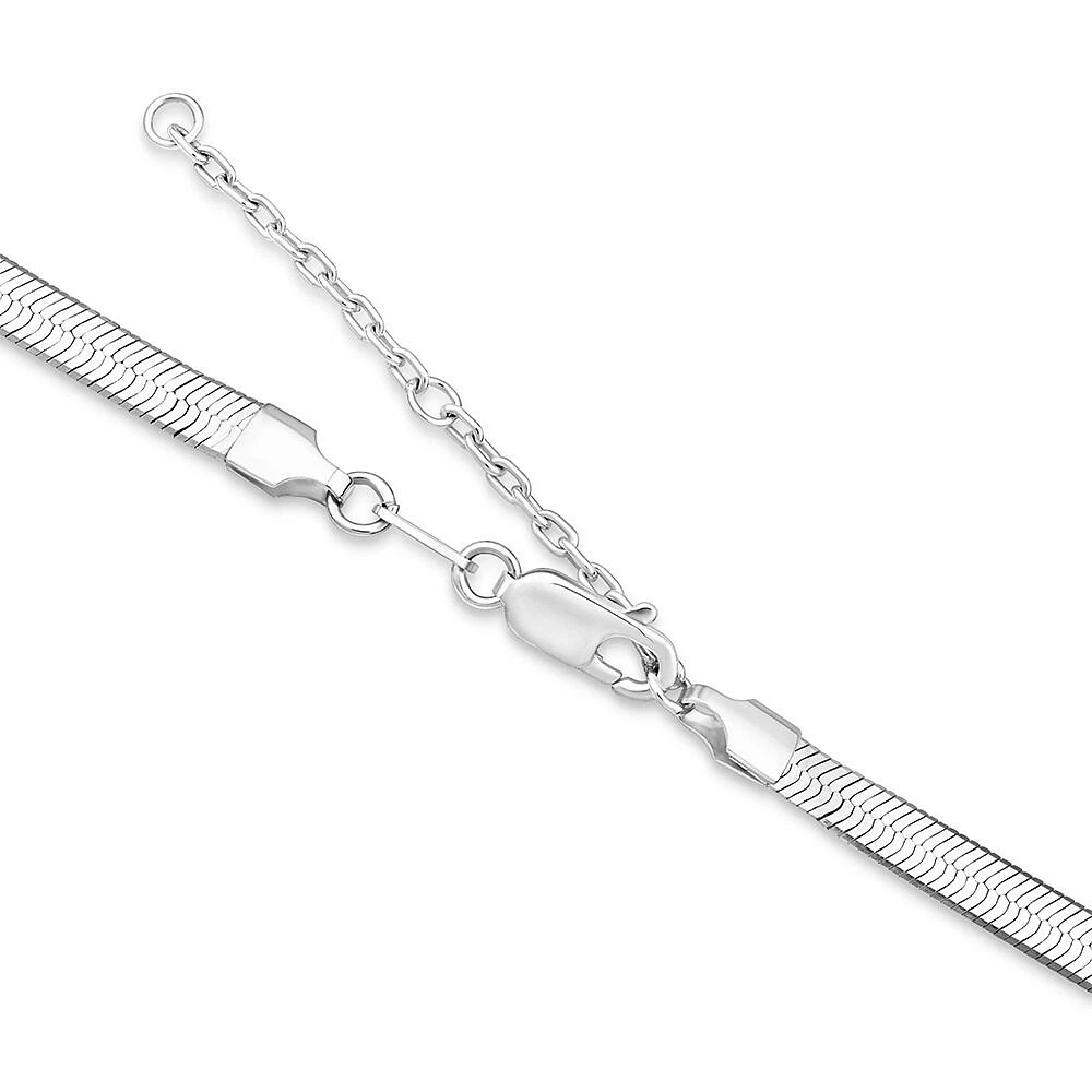 50cm (20") 4.5mm-5mm Width Herringbone Chain In Sterling Silver