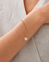 Bracelet belcher de 19 cm en or jaune 10 K avec diamants