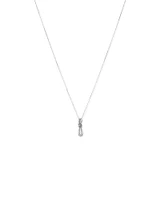 Vertical Sliding Knot Pendant Necklace in Sterling Silver