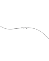 50cm (20") 1mm-1.5mm Width Diamond Cut Belcher Chain in 18kt White Gold