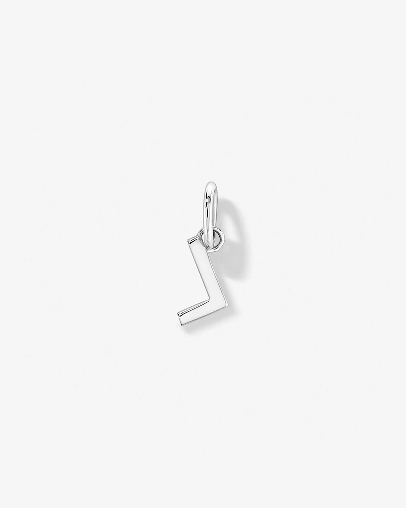 Letter U Initial Pendant in Sterling Silver
