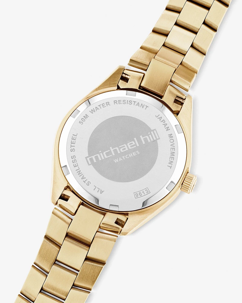 Montre en acier inoxydable doré pour femme