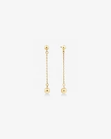 Drop Ball Stud Earrings in 10kt Yellow Gold