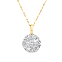 Stardust Pendant with .55TW of Diamonds in 10kt Yellow Gold and Rhodium