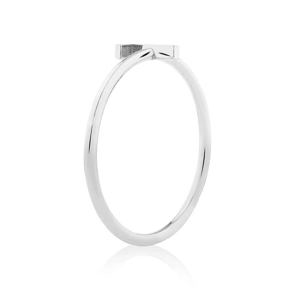 C Initial Ring in Sterling Silver