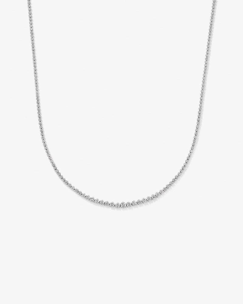 6.00 Carat TW Tennis Necklace set in 18kt White Gold