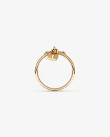 Signature Lock Ring 10kt Yellow Gold