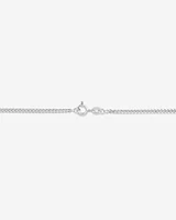 60cm (24") 1.5mm - 2mm Width Curb Chain in 925 Sterling Silver