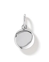 Diamond Accent Round Compass Pendant in Sterling Silver