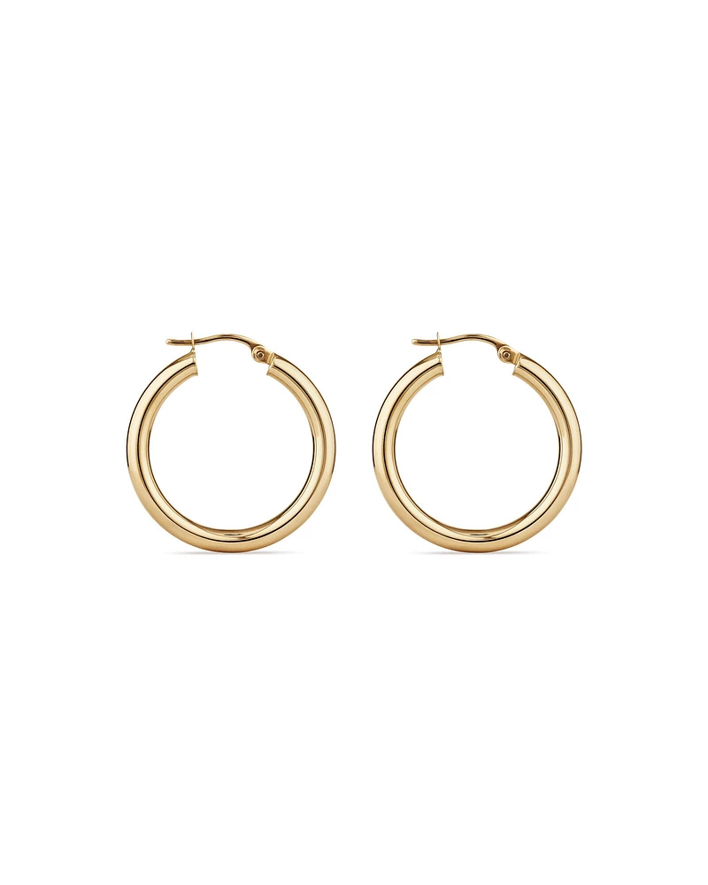 20mm Hoop Earrings in 10kt Yellow Gold