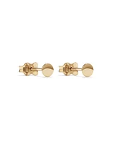 4mm Circle Stud Earrings in 10kt Yellow Gold