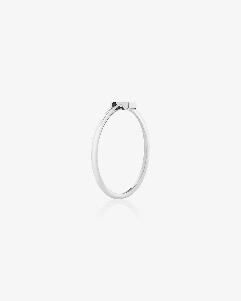 C Initial Ring in Sterling Silver