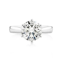 Certified Solitaire Engagement Ring with A 3 Carat TW Diamond in 14kt White Gold