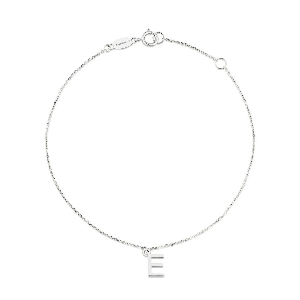 Bracelet à initiale « D » en argent