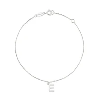 19cm (7.5") N Initial Bracelet in Sterling Silver