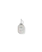 Letter Z Mother of Pearl Initial Pendant in Sterling Silver
