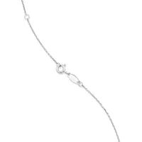 Diamond Accent Heart Pendant with Cable Chain in Sterling Silver