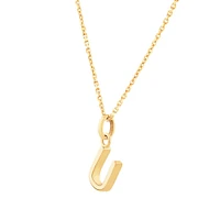 O Initial Pendant in 10kt Yellow Gold