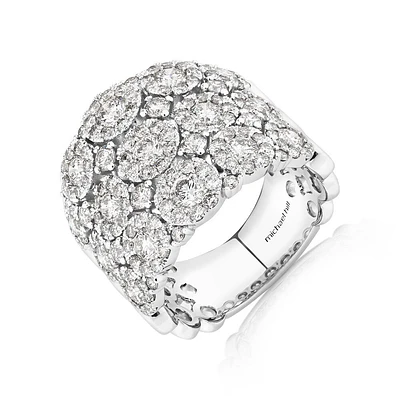 3 Row Bubble Ring with 3.00 Carat TW Diamonds in 14kt Gold