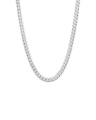 Chaîne à maillons gourmette en argent sterling de 55 cm, largeur de 7 mm Miami