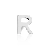 E Initial Single Stud Earring in Sterling Silver