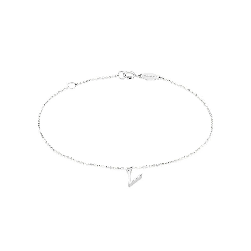 Bracelet à initiale « D » en argent